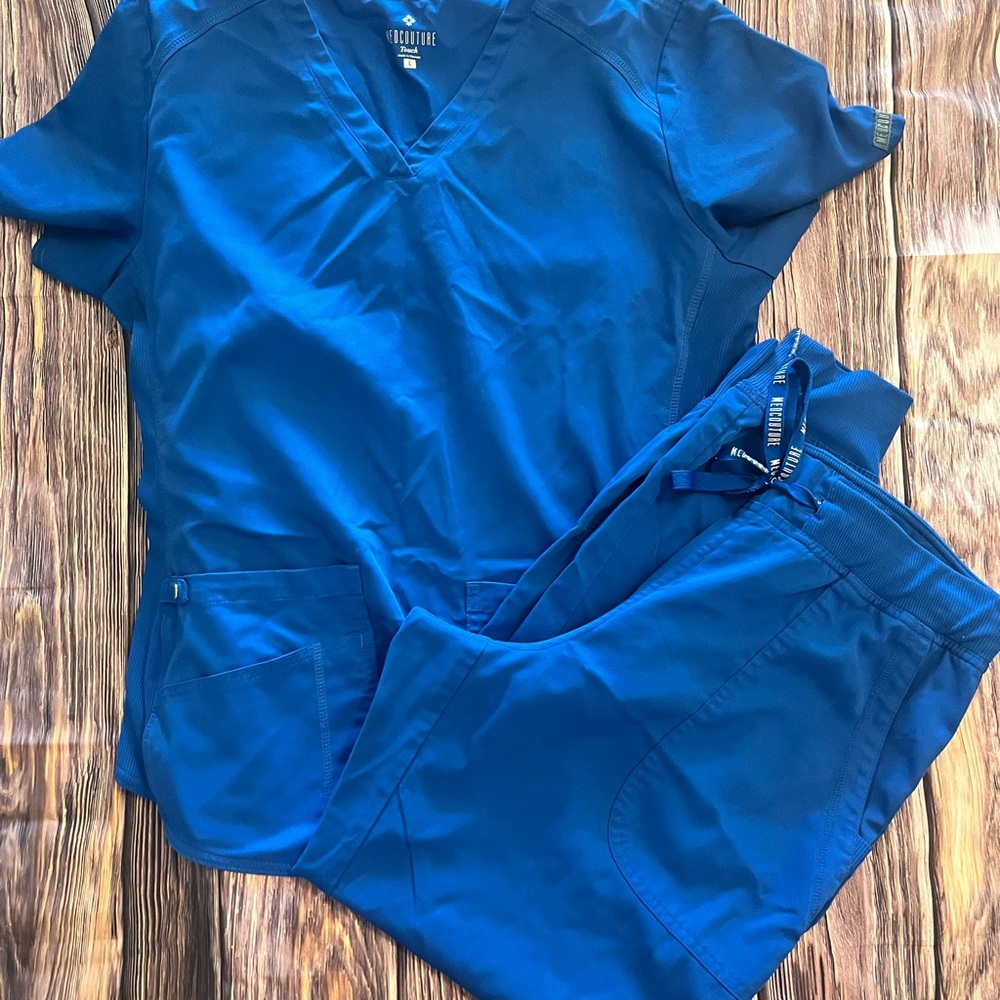 Med Couture Royal Blue Scrub Set